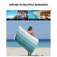 thumbnail image 5 of Teal Ombre Towel Set of 3, Soft Microfiber Bath Towels, Hand Towel, Washcloths, Farmhouse Vintage Wooden Striped Quick-Dry Absorbent Towels for Bathroom Kitchen Hotel Beach Gym Spa, 5 of 7