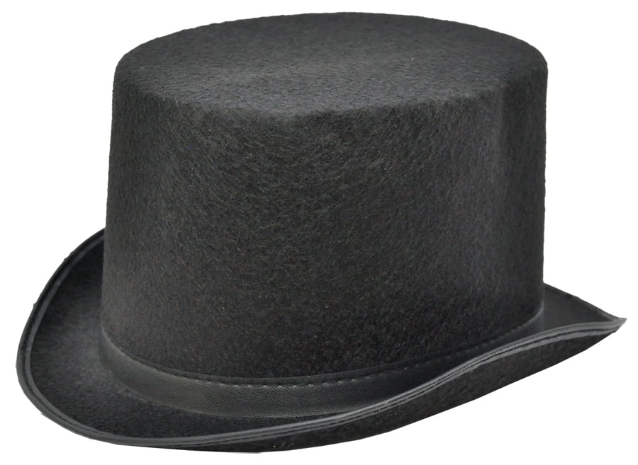 Lot of 6 Adult Top Hats Black Felt Dance Costume Jazz Tap Snowman Theater New 