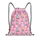 thumbnail image 1 of Fotbe pink Holiday Joy Bolsa Mochila con Cordón Estampada, Bolsa de Gimnasio Deportiva, Bolsa Cinch, Bolsa con Cordón para Hombres y Mujeres-Small, 1 of 6