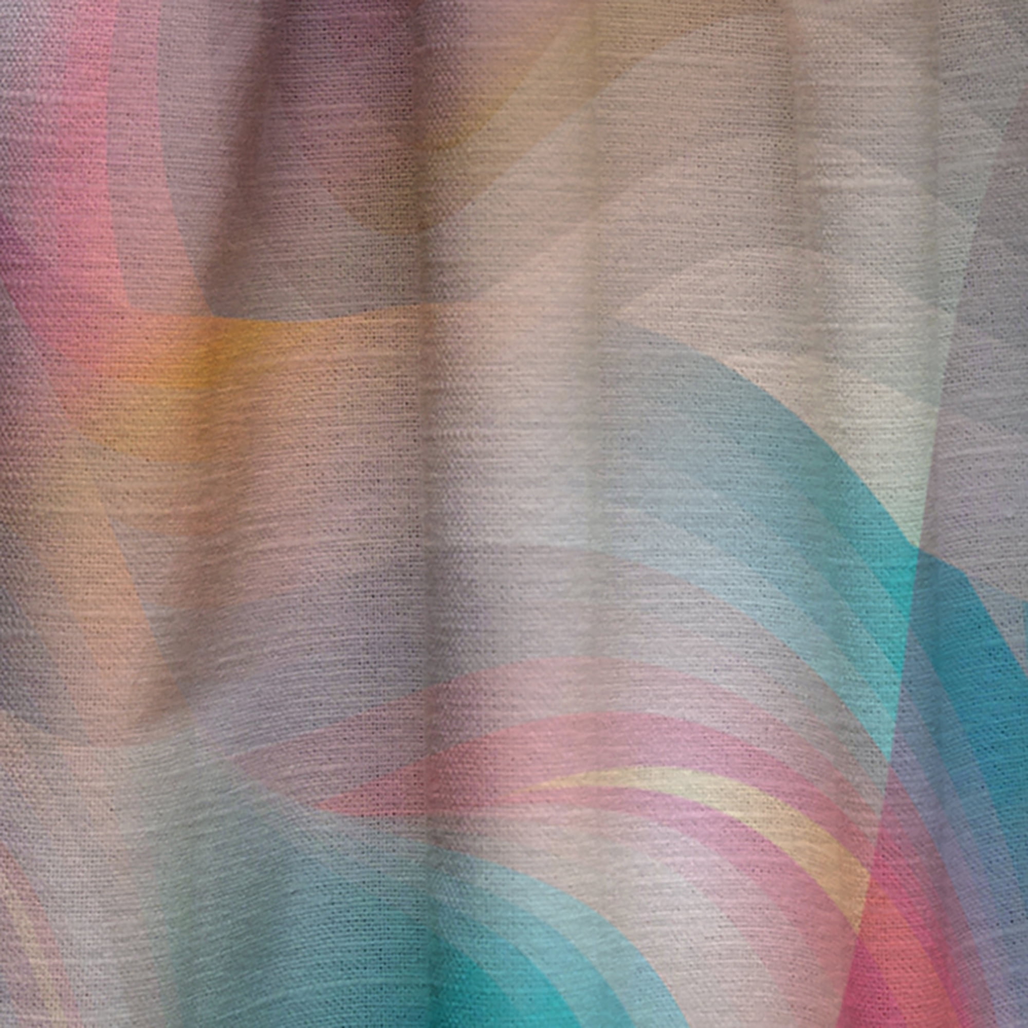 Designart 'Shining Colour Waves Retro Pattern' Mid-Century Modern Curtain Panel