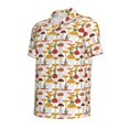 thumbnail image 2 of Balery Mushroom Printed Men’s Short Sleeve Polo Shirt, Midweight Men's Shirt,Golf Polo shirts -3X-Large, 2 of 9