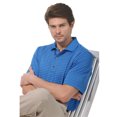thumbnail image 1 of Monterey Club Men's Dash Pinstripe Jersey Golf Polo Shirt #1644, 1 of 2