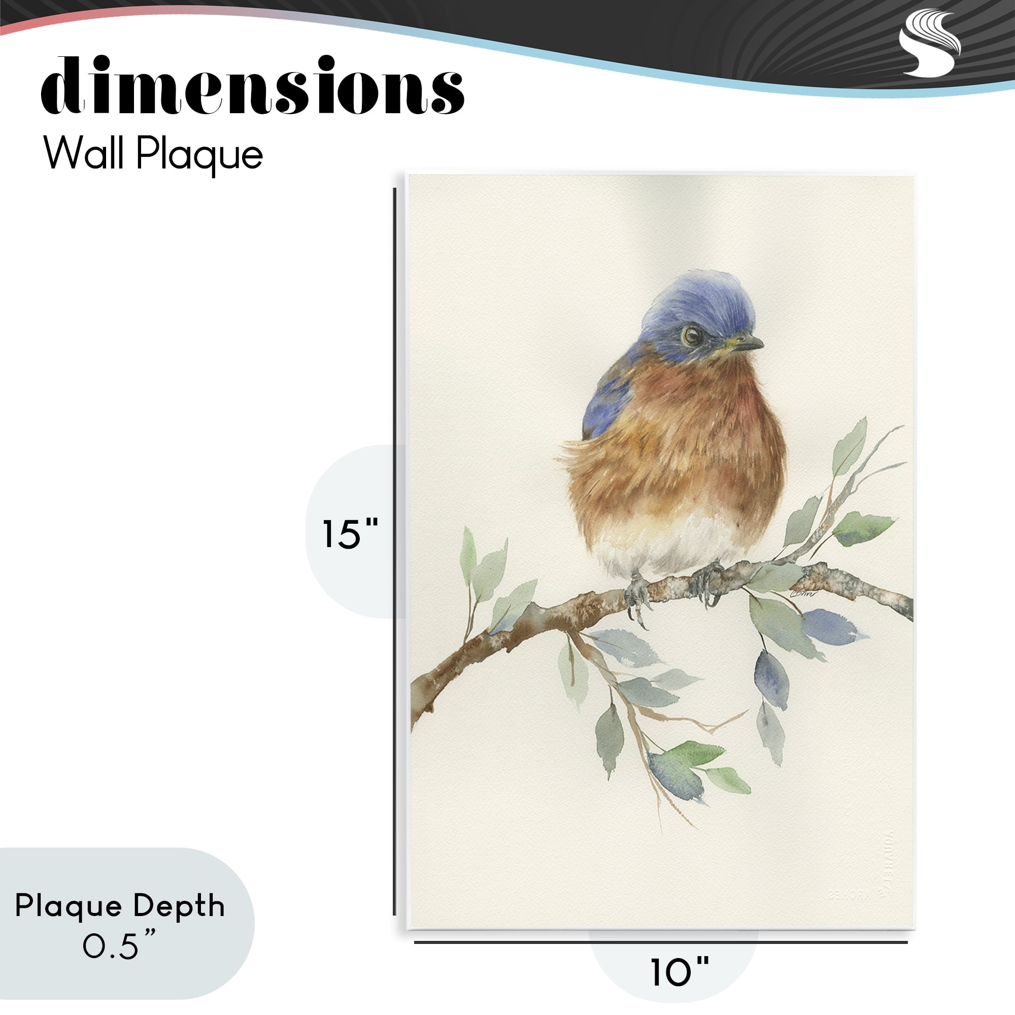 Stupell Industries Songbird Perched on Branch Wall Plaque Art, design by Cady Driver