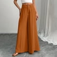 thumbnail image 4 of Women's Pants Petite,Women Wide Leg Pants High Waisted Business Casual Work Trousers Dressy Pants with Pockets, 4 of 8