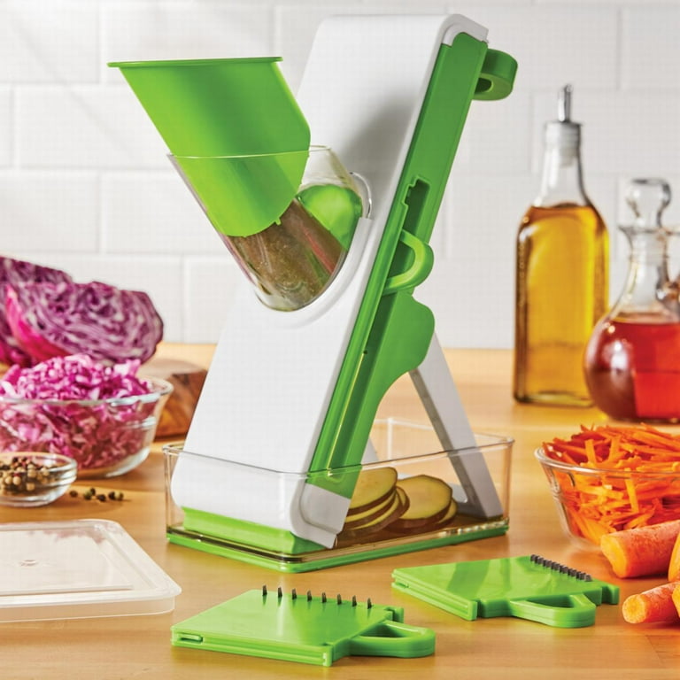Starfrit Pump 'N' Slice Adjustable Food Cutter (White/Green)