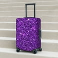 thumbnail image 6 of Gukieu Purple Glitter Print Suitcase Protective Cover, Elastic Zipper Buckle Suitcase Protective Cover, Suitable for Travel, Business Trip-Small, 6 of 7