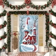thumbnail image 3 of ‌Festive Christmas Door Cover - Snowy Candy House Design,70.8in x 35.4in,Waterproof,Reusable,Holiday Decor for Front Door,Wall,Party‌, 3 of 5