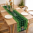 thumbnail image 3 of St. Patrick's Day Table Runner - 90 Inch Long, Kitchen Dining Table Runner Dresser Scarves, Spring Lucky Shamrocks Green Gnomes Plaid Farmhouse Decor for Coffee Tables Wedding Party Banquet, 3 of 8