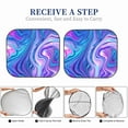 thumbnail image 6 of Fotbe Swirl Blue And Purple 2-Piece Car Windshield Sun Shade | Sun Blocker for Car Windshield | Foldable Automotive Interior Accessories for Sun Protection-Medium, 6 of 7