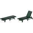 thumbnail image 4 of Paradise Adjustable Adirondack Plastic Outdoor Chaise Lounges (Set of 2), 4 of 9
