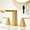 Brushed Gold, variant on Brushed Gold Bathroom Faucets 3 Hole | 2-Handle 8 inch Widespread Bathroom Sink Faucet, Waterfall Bathroom Faucets 3 Pieces Lavatory Vanity Faucet with Pop Up Drain & Supply Hoses