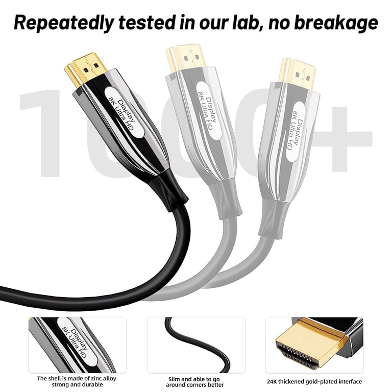 HDMI-verlengkabel van 2m,10K 8K@60HZ 4K@144HZ HDMI 2.1-verlengkabel mannelijk naar vrouwelijk 48Gbps Ultra High Speed UHD HDCP Dynamic HDR10 eARC compatibel met PS5/PS4 TV-stick HDTV-projector