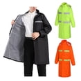thumbnail image 2 of Reflective Rain Jacket Rain Gear High Visibility Long Rain Construction Jacket Waterproof Rain Jacket Hooded Rain Coat, 2 of 16