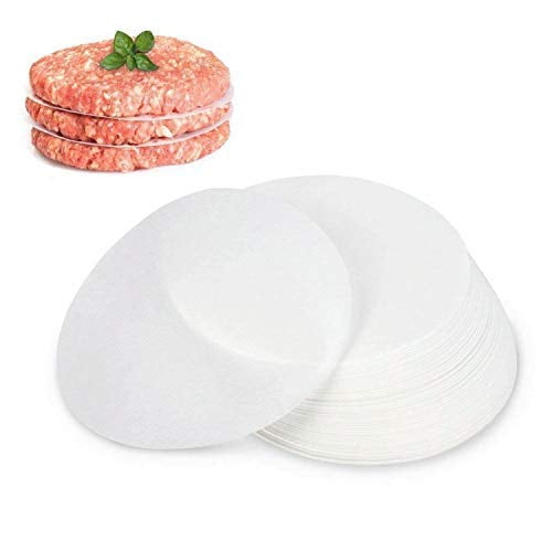 GWHOLE 500 Pack of RestaurantGrade NonStick Hamburger Patty Paper Round Wax Paper, 4.5'' Dia