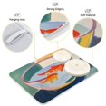 thumbnail image 3 of Yayeee Dish Drying Mat for Kitchen Counter 16"x18" Microfiber Absorbent Pad, Goldfish Bowl, 3 of 7