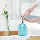 thumbnail image 4 of Botellas Dispensadoras De Vidrio 1 unidad de botella dispensadora de jabón recargable de vidrio azul para baño, cocina o encimera (jabón de manos, loción o champú, 500 ml). Rkxzt, 4 of 8