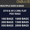 thumbnail image 7 of Clear Flat Poly Bags, 2Mil 3" X 12" & 2000 Bags | Low-Density Polyethylene (LDPE), Flat Open Top Plastic Packaging Packing | Flexible and Durable Plastic Bags, 7 of 7