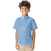 Classroom School Uniforms Adult Short Sleeve Oxford Shirt 57664, XL, Light Blue