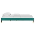 thumbnail image 4 of Modway Harlow King Performance Velvet Platform Bed Frame in Teal, 4 of 6