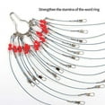 thumbnail image 2 of YOTO 24PCS Fishing Wire Trace Leader Rig Stainless Steel Fishing Rigs Tackle Lure Swivel Snaps Beads Connect Tackle Lures Rig or Hooks Fishing Wire (24PCS Fishing Rigs 1 Arm)?, 2 of 3