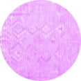 thumbnail image 1 of Ahgly Company Indoor Round Solid Purple Modern Area Rugs, 3' Round, 1 of 4
