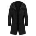 thumbnail image 4 of Womens Jackets Long Hooded Coat Plus Size Windbreaker Elegant Ladies Comfortable Loose Trench Coats Womens Rain Coats Ski Jackets Women Cheer Jackets for Women Rain Jacket Fitted Wind Women Hooded, 4 of 5