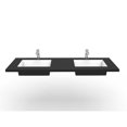 thumbnail image 3 of Serenity 60" Stone Vanity Top with Faucet Hole in Black/White, 3 of 5