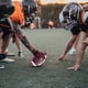 thumbnail image 3 of Toystoory Entrenamiento antideslizante resistente al desgaste Rugby Entrenamientos intensos resistentes a impactos Profesional y preciso Deportes y aire libre Cafe Blanco tamaño 9, 3 of 6
