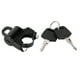 thumbnail image 1 of Candado de seguridad para casco de motocicleta con 2 llaves para manillar de 0,9 pulgadas, color negro, 1 of 10