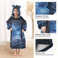 thumbnail image 3 of FORMRS Wearable Blanket Hoodie with Sleeves for Kids Cozy Flannel Sweatshirt, Window Space, 3 of 7