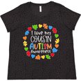 thumbnail image 3 of Inktastic I Love My Cousin Autism Awareness Women's Plus Size T-Shirt, 3 of 5