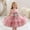 Hot Pink, variant on CIAKGIAF Girls for Dresses Crew Neck Mesh Fluffy Princess Pleated Bow Sleeveless Dresses Hot Pink for 3-4Years