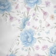 thumbnail image 6 of Valance for Windows,Watercolor Blue Flower Valances Curtain Rod Pocket Valance for Kitchen Bedroom Living Room Bathroom,Pastoral Purple Leaf Butterfly Seamless Short Curtains Window Treatment 54x18in, 6 of 9