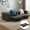 Dark Gray, variant on Puremind Queen Foldable Sofa Bed Futon, 2-in-1 Floor Sleeper Couch for Small Spaces/Living Room/Guest Room, No Assembly Required, Light Gray