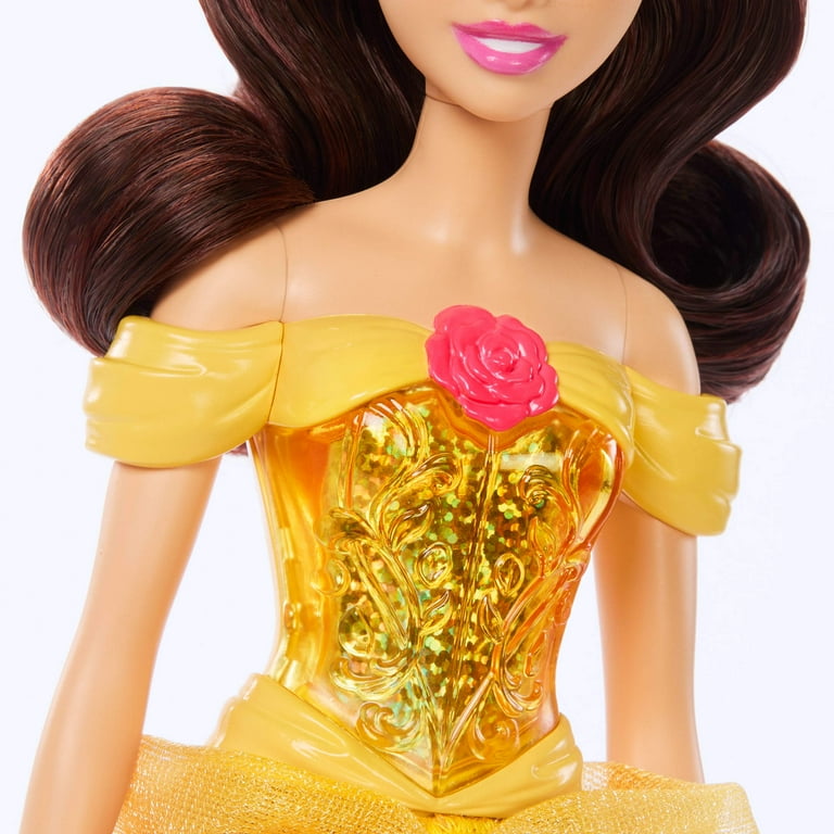 Disney Princess Belle Fashion Doll with Shimmer Dress, Tiara