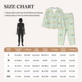 thumbnail image 4 of Salouo Honey bees Pattern Women's Pajamas Set Long Sleeve Button Down Sleepwear Soft Pj Lounge Sets for women 2 Piece Pjs Set with Long Pants-XX-Large, 4 of 7