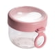 thumbnail image 4 of Tarro de avena para la noche en taza de cereal fácil de limpiar, taza de bebida, tazón de yogur, taza para pájaros rosa, 4 of 9