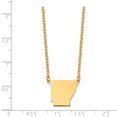 thumbnail image 2 of 925 Sterling Silver Gold Plated AR State Shaped Pendant with chain, 2 of 2