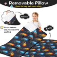 thumbnail image 3 of Monster Cartoon Truck Black Pattern Teens Toddler Nap Mat with Pillow, Sleeping Mat Bag for Preschool Daycare 51"x22", 3 of 6
