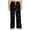 Black #24, variant on Halloween and Fall Women's Hacci Knit Sleep Pants to Celebrate Halloween, Roomy Wide Leg Pajama Trousers, Comfortable Elastic Waistband Lightweight Sleepwear Bottom, Sizes S-2X