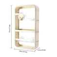thumbnail image 2 of Storage Rack, 4-tier Storage Rack, Wall Mounted Storage Rack, Makeup Organizer 15.75*4.88*27.56in With 6* Stickers, 2 of 20