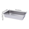 thumbnail image 4 of Steam Table Pans 6 PACK Full Size 4" Deep Stainless Steel Steam Table Food Pan Commercial Tray, 4 of 14