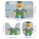 thumbnail image 3 of Bert (2)-theme 4-Piece Shower Curtain Set with Rugs, Waterproof Bathroom Decor Set Includes Bath Mat, U-Shaped Rug, Toilet Lid Cover and Curtain with Hooks, 3 of 6