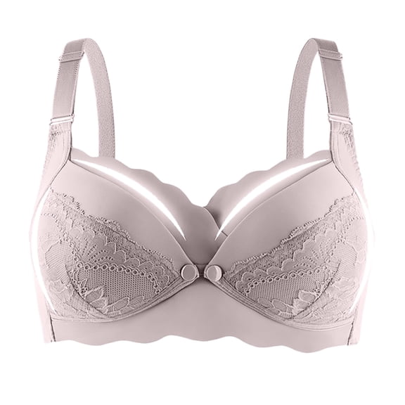 MDUKONU Bras for Women Women's Demi Underwire T-Shirt Bra with Sugarcup Light Purple 40