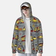 thumbnail image 3 of Pofeuu Funny Construction Print Sun Protection Outdoor Lightweight Full Zip UV Cooling Hoodie Long Sleeve Summer Clothing for Outdoor Hiking-Small, 3 of 5