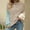 Khaki, variant on Womens Sweater Women Patchwork Fashion Personality Knit Crew Neck Pullover Sweater