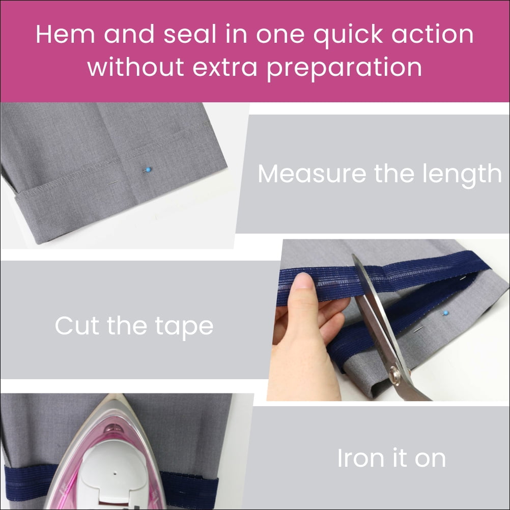 Leonis Iron-on Instant Hem Tape 25mm x 10m (1in x 11yds) White