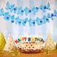 thumbnail image 5 of Bewildely Letrero de feliz cumpleaños con decoraciones para fiesta de cumpleaños hechas con papel ecológico y no tóxico Kits de decoración para fiestas Azul, 5 of 6
