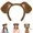 Brown Pink, variant on Beviliu Dog Ears Golden, Realistic Animals Ears Headband Brown, Fluffy Cat Bunny Bear Costume Halloween Christmas for Washing Makeup Cosplay Party