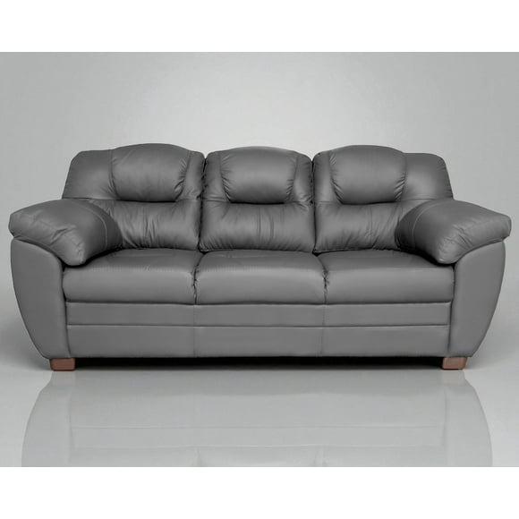 Sofá de Piel Genuina ConfortoPiel Toscana Gris Oxford